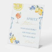 Signe De Table Italian Blue Bow Lemon That's Amore Spritz Station (Recto)
