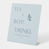 Signe De Table It's A Boy! Minimalism Pastel Blue Drinks (Recto)