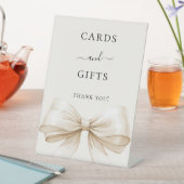 Signe De Table Ivory cream bow ivory girl cards gifts sign (In SItu)