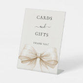 Signe De Table Ivory cream bow ivory girl cards gifts sign (Recto)