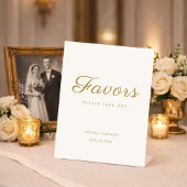Signe De Table Ivory Gold Anniversary Favors Table Sign