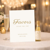 Signe De Table Ivory Gold Anniversary Favors Table Sign