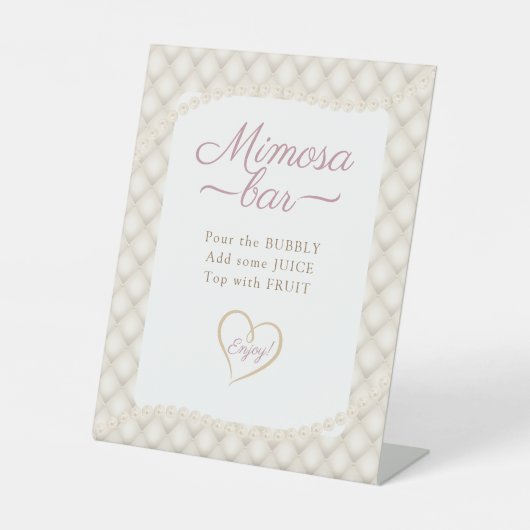 Signe De Table Ivory, Gold et Pearls Galentine's Party (Recto)