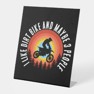 SIGNE DE TABLE J'AIME LES MOTOS TOUT-TERRAIN ET PEUT-ÊTRE 3 PERSO