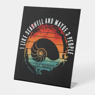 SIGNE DE TABLE J'AIME SEASHELL ET PEUT-ÊTRE 3 PERSONNES