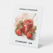 Signe De Table Jambe Mason Jar de confiture de fraises maison rus (Recto)