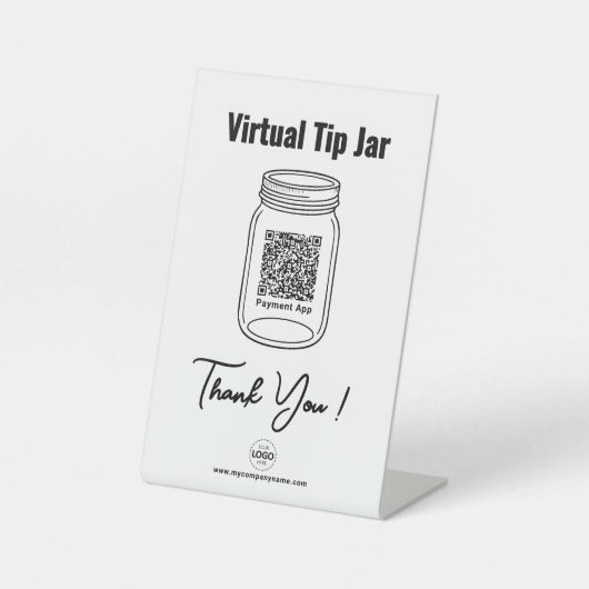 Signe De Table Jar d'astuce virtuelle, application de paiement de (Recto)
