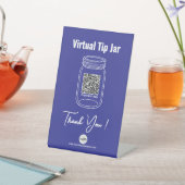 Signe De Table Jar d'astuce virtuelle, application de paiement de (In SItu)