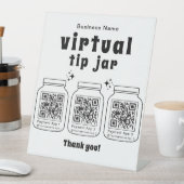 Signe De Table Jar de conseil virtuel avec 3 code QR (In SItu)