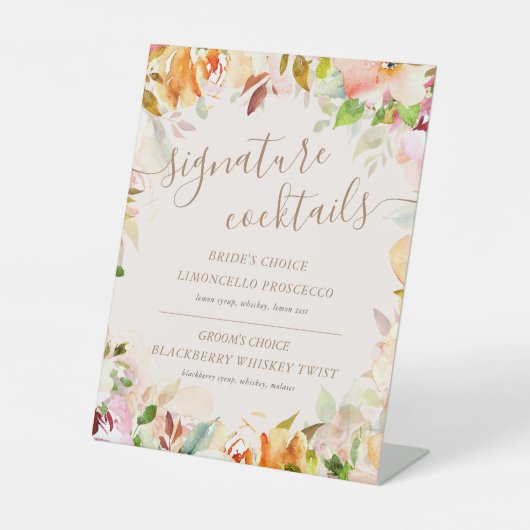 Signe De Table Jardin d'été Signature Florale Cocktail Signal (Recto)