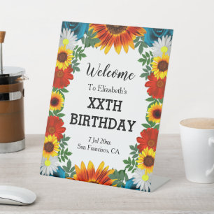 Signe De Table Jardin été Floral Anniversaire