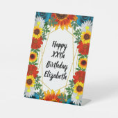 Signe De Table Jardin été Floral géométrique (Recto)