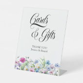 Signe De Table Jardin fleur sauvage Elégant Mariage Cartes et Cad (Recto)