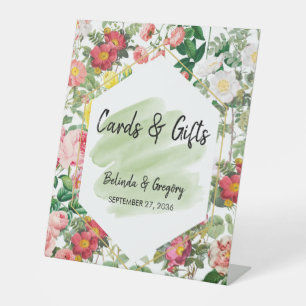 Signe De Table Jardin Floral, Carte de Mariage Aquarelle & GIfts