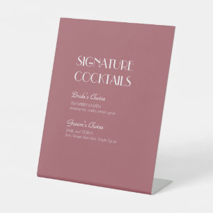 Signe De Table Jardin rose   Menu Cocktail Mariage Rose foncé