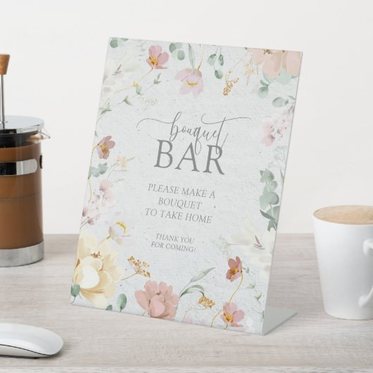 Signe De Table Jardin rose vif Fleurs Douche Bouquet Bar (In SItu)