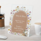 Signe De Table Jardin Tea Party Bébé en Fleur Sur Mesure (In SItu)