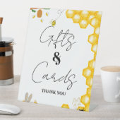 Signe De Table Jaune Bee Thanksgiving Baby shower cadeau & carte (In SItu)