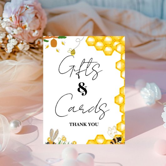 Signe De Table Jaune Bee Thanksgiving Baby shower cadeau & carte