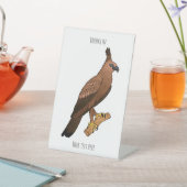 Signe De Table Javan hawk eagle bird cartoon illustration (In SItu)