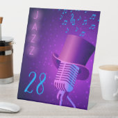 Signe De Table Jazz Night Club Numéro de table Personnalisable (In SItu)