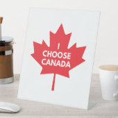 Signe De Table Je choisis le sac cadeau Canada (In SItu)