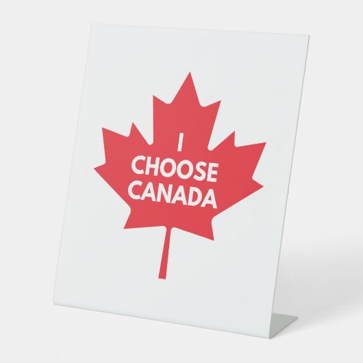 Signe De Table Je choisis le sac cadeau Canada (Recto)
