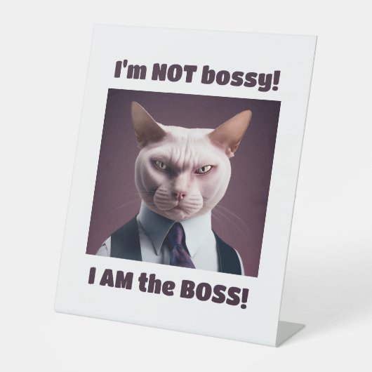 Signe De Table Je ne suis pas Bossy, je suis le Patron - Drôle Ch (Recto)