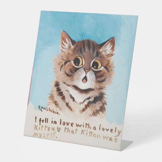 Signe De Table Je suis tombée amoureuse d'un chaton (Moi-même) (Recto)