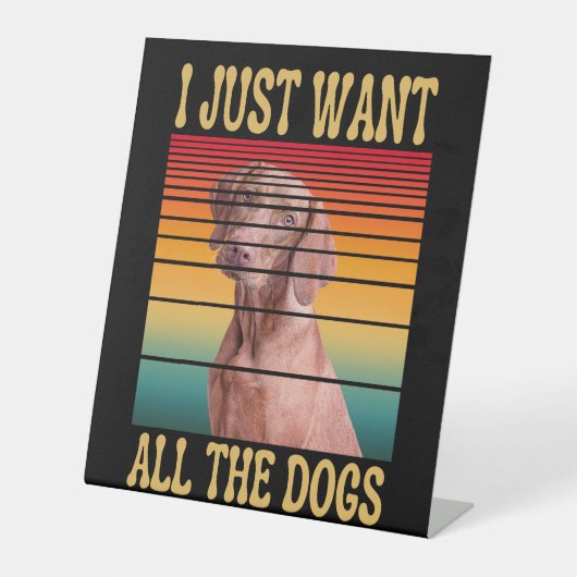 SIGNE DE TABLE JE VEUX TOUS LES CHIENS (Recto)