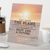 Signe De Table Jeremiah 29:11 Lever de soleil de plage (In SItu)