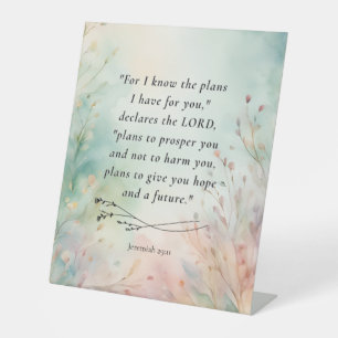 Signe De Table Jérémie 29:11 Image de verset biblique