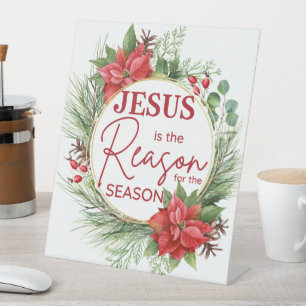 Signe De Table Jésus est la raison de la saison Noël