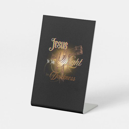 Signe De Table Jésus est ma lumière – Halloween (Recto)