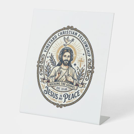 Signe De Table Jesus Lo Fi Rythmes D'étude Tee Graphique Esthétiq (Recto)