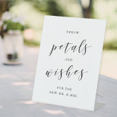 Signe De Table Jeter des pétales et des voeux Mariage Confetti En