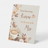 Signe De Table Jeu Combien de Baisers Love is Brewing Enterrement (Recto)