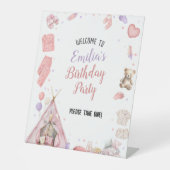 Signe De Table Jeu d'anniversaire de Sleepover Pajama (Recto)