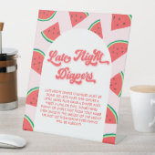 Signe De Table Jeu de Baby shower de pastèque Diapos tard dans la (In SItu)