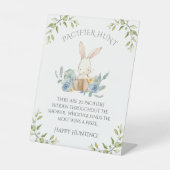 Signe De Table Jeu de Baby shower lapin bleu (Recto)