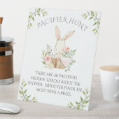 Signe De Table Jeu de Baby shower lapin rose (In SItu)