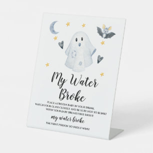 Signe De Table Jeu de Baby Shower sur le thème d'Halloween : Eau