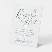 Signe De Table Jeu de chasse à l'anneau de fiançailles à écriture (Recto)