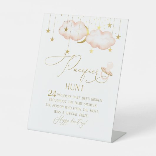 Signe De Table Jeu de chasse pacifique, Twinkle Little Star (Recto)