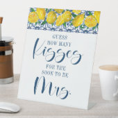 Signe De Table Jeu de devinette de bisous pour mariage avec des c (In SItu)