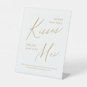 Signe De Table Jeu de devinette de combien de baisers en or minim (Recto)