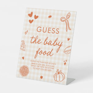 Signe De Table Jeu de devinette de nourriture pour bébé Cutie Pie
