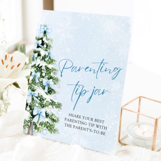 Signe De Table Jeu de pot à conseils de parenting Arbre de Noël a