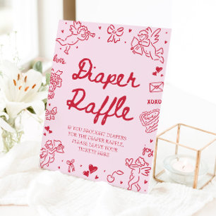 Signe De Table Jeu de tirage au sort de couches pour Baby Shower 