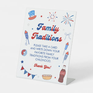 Signe De Table Jeu de traditions familiales pour Baby Shower Roug